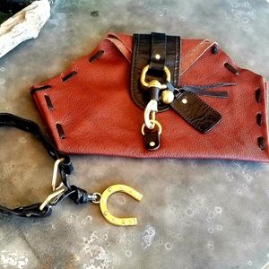 Handmade leather Bag, Necklace and Bracelet Set